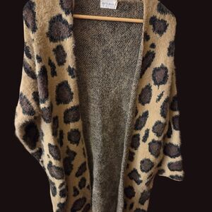 💖Dreamers Tan and Black Animal Print Cardigan